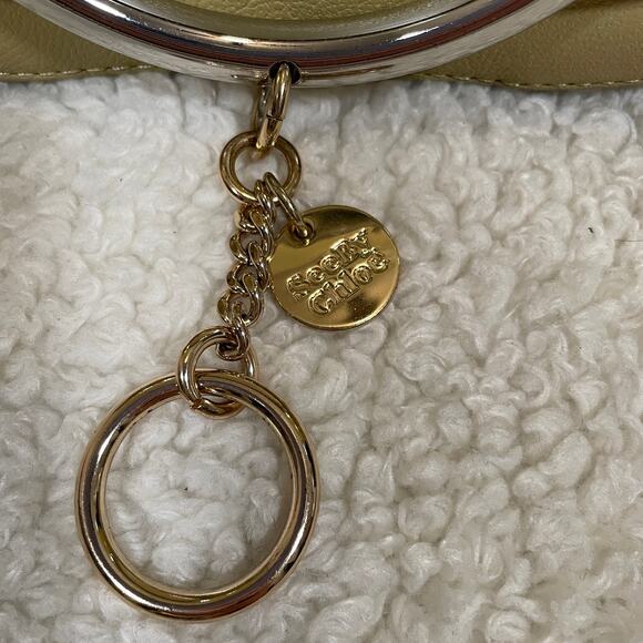 See by Chloe Mara Cross-Body Handbag Light Green Leather Suede Saddle Bag - Picture 6 of 16